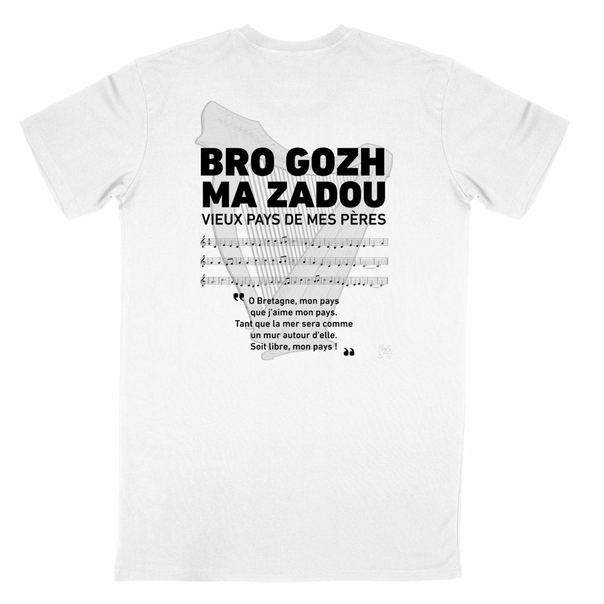 T-shirt Bretagne hymne breton bro gozh ma zadou