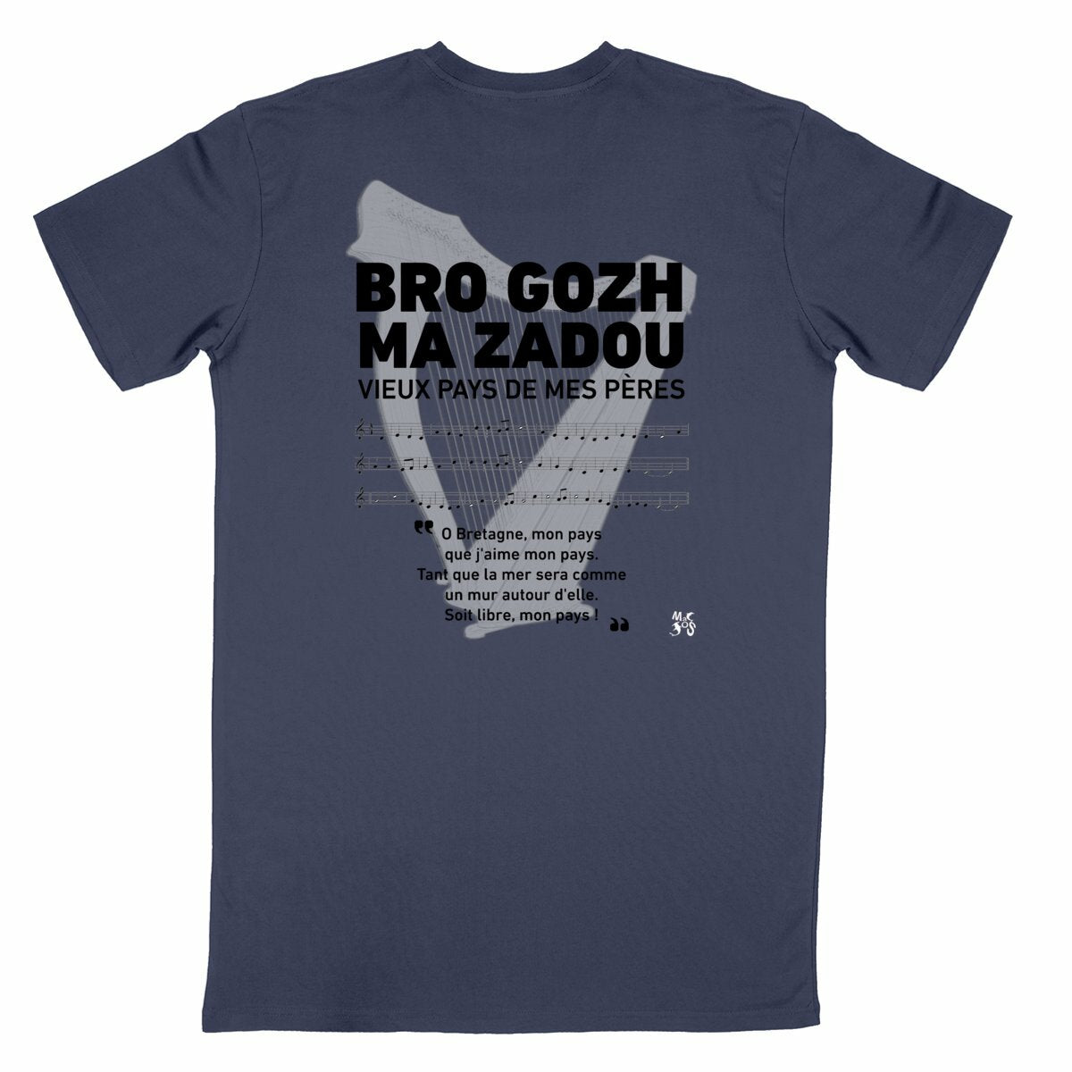 T-shirt Bretagne hymne breton bro gozh ma zadou