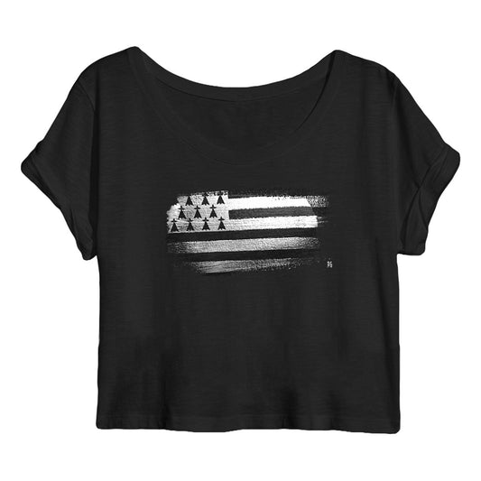 Crop Top 100% bio MacJos drapeau breton