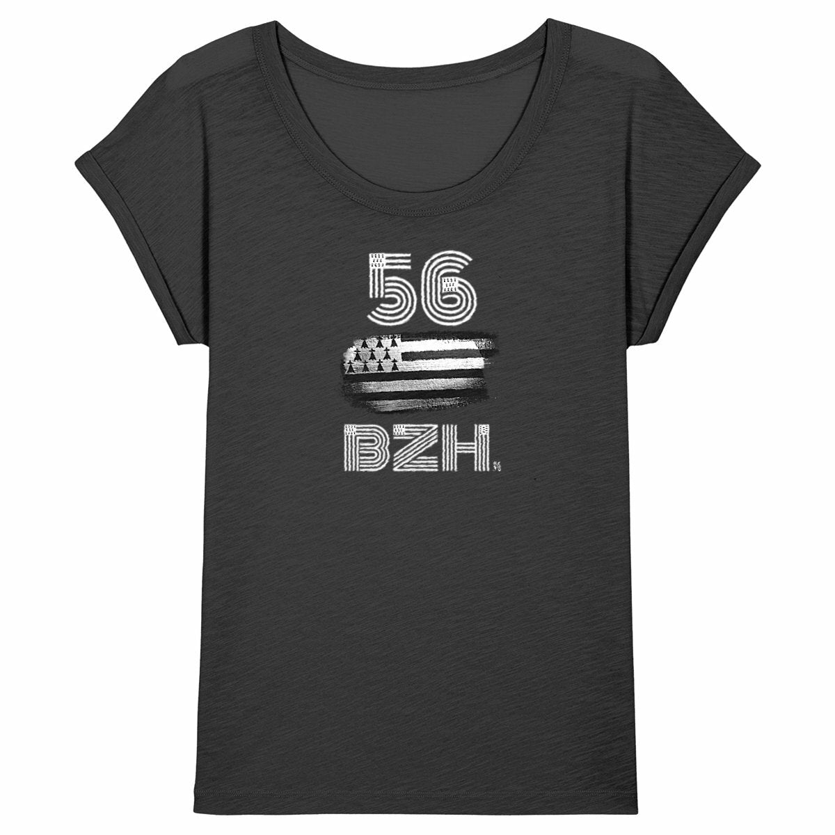 T-shirt Femme Slub Bretagne département 56 breton