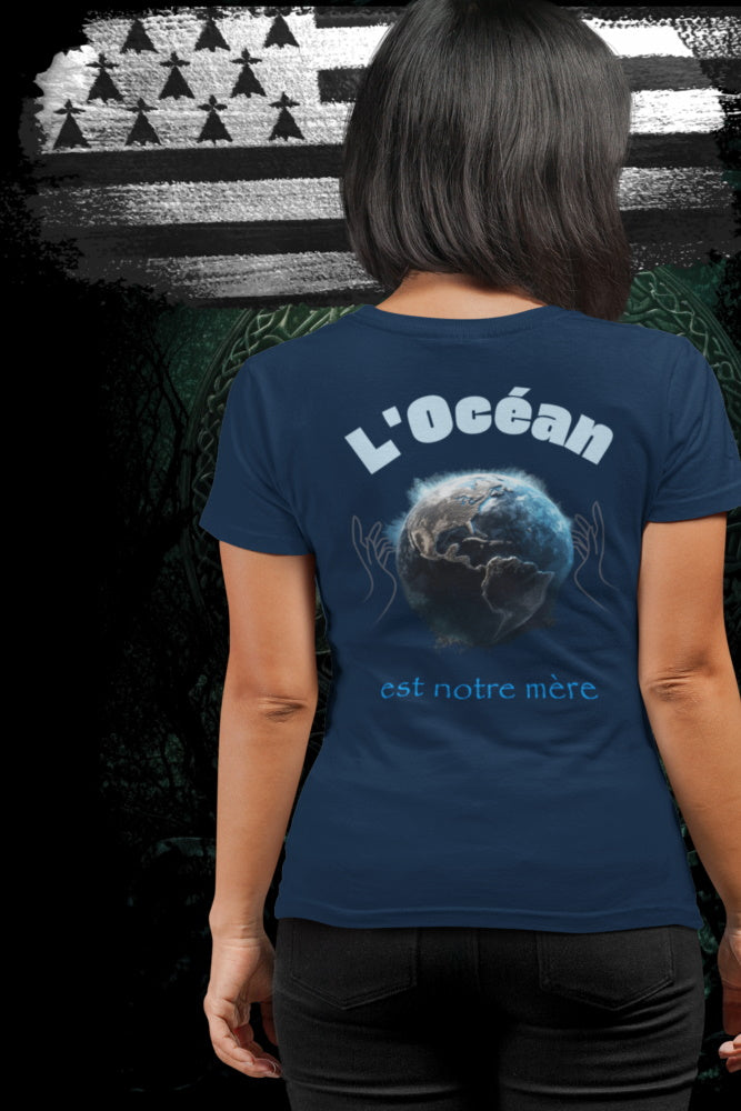 T-shirt bio Bretagne Écolo L'Océan est Notre Mère